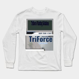 Triforce Painting Solutions call card for interior painting service Long Sleeve T-Shirt